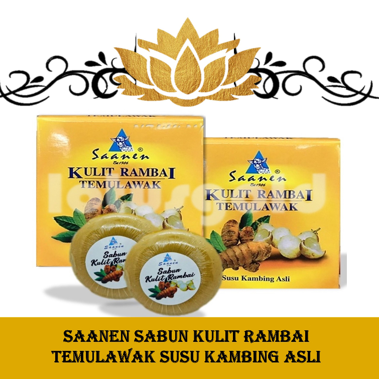 SAANEN SABUN KULIT RAMBAI TEMULAWAK SUSU KAMBING ASLI | Shopee Malaysia