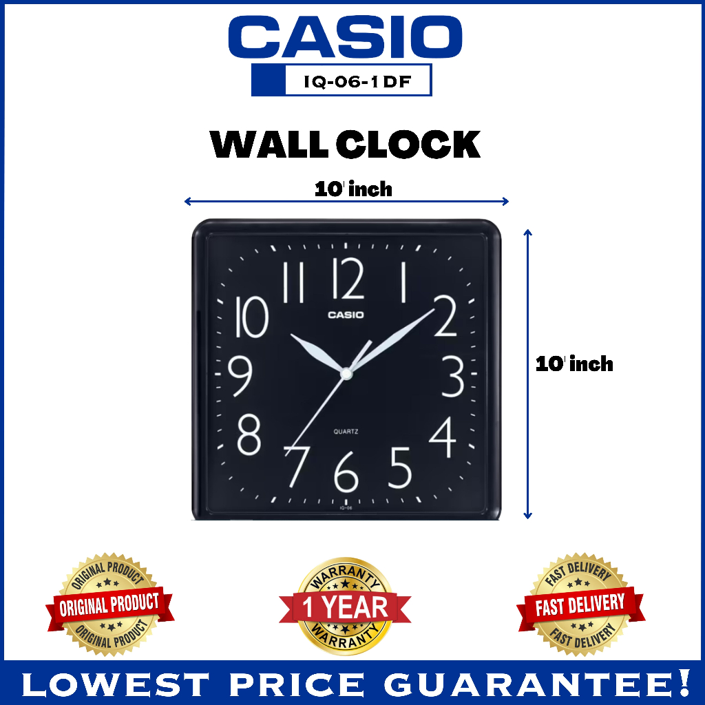 CASIO WALL CLOCK ORIGINAL MDL IQ061DF WITH 1 YEAR WARRANTY Shopee