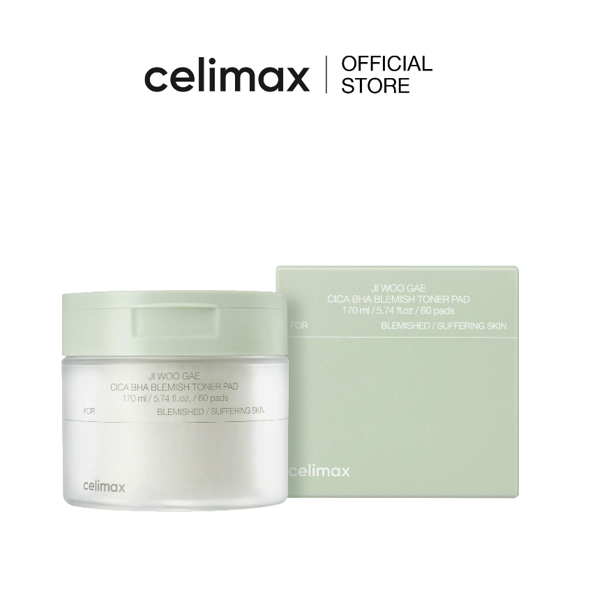 CELIMAX JI.WOO.GAE Cica BHA Blemish Toner Pad 170ML / 60 Pads | Shopee ...