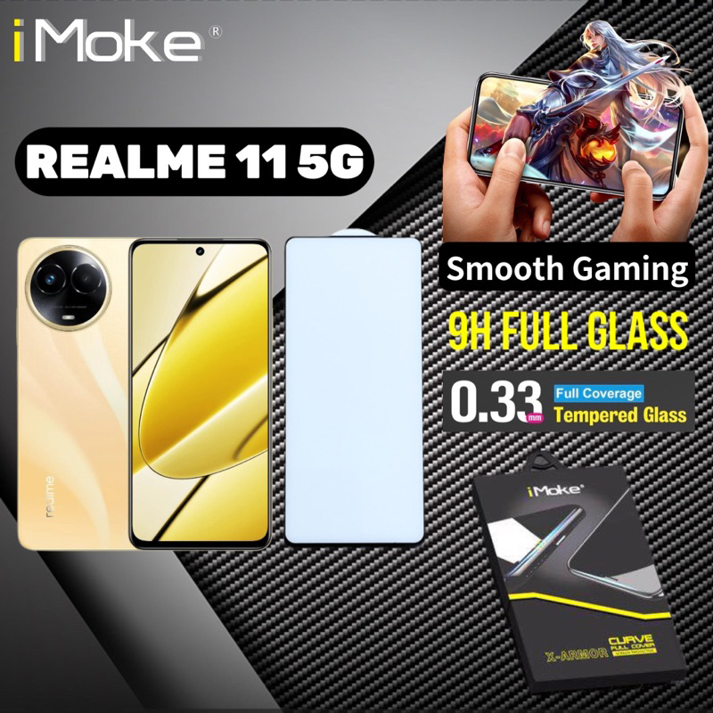 iMoke 9H Full Tempered Glass For Realme 11x 5G/11 5G Shopee Malaysia
