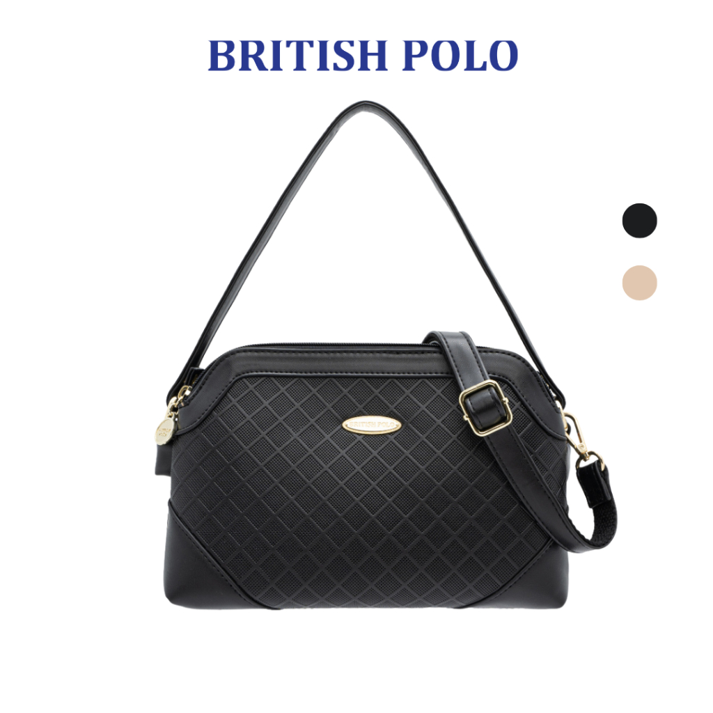 British Polo Lucy Ladies Womens PU Leather Shoulder Handbag with Top