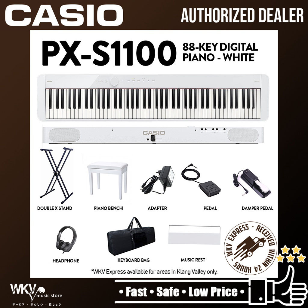 Casio PX-S1100 88-key Digital Piano Musician Package with FREE ...
