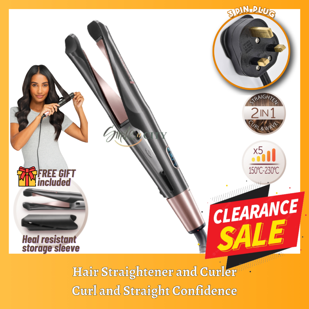 2 in 1 Hair Straightener and Curler Curl and Straight Confidence Shopee Malaysia
