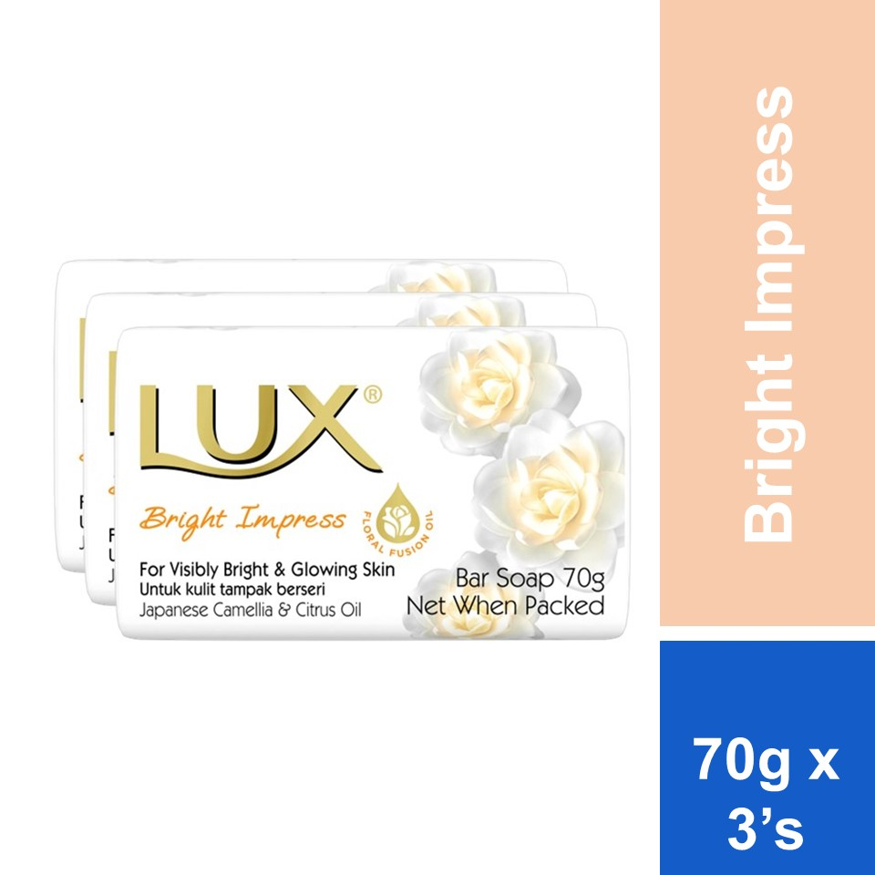 Lux White Impress Beauty Bar Soap 3x70g