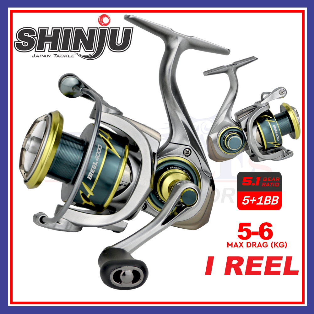5kg-6kg Maxdrag Shinju I Reel Spinning Fishing Reel Freshwater Reel Mesin  Pancing 5+1BB
