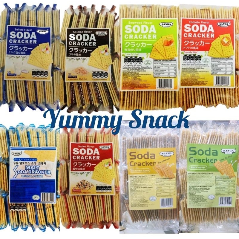 [Ready Stock] Soda Cracker Original/ Saltine / Grain / Sesame/ Tomato
