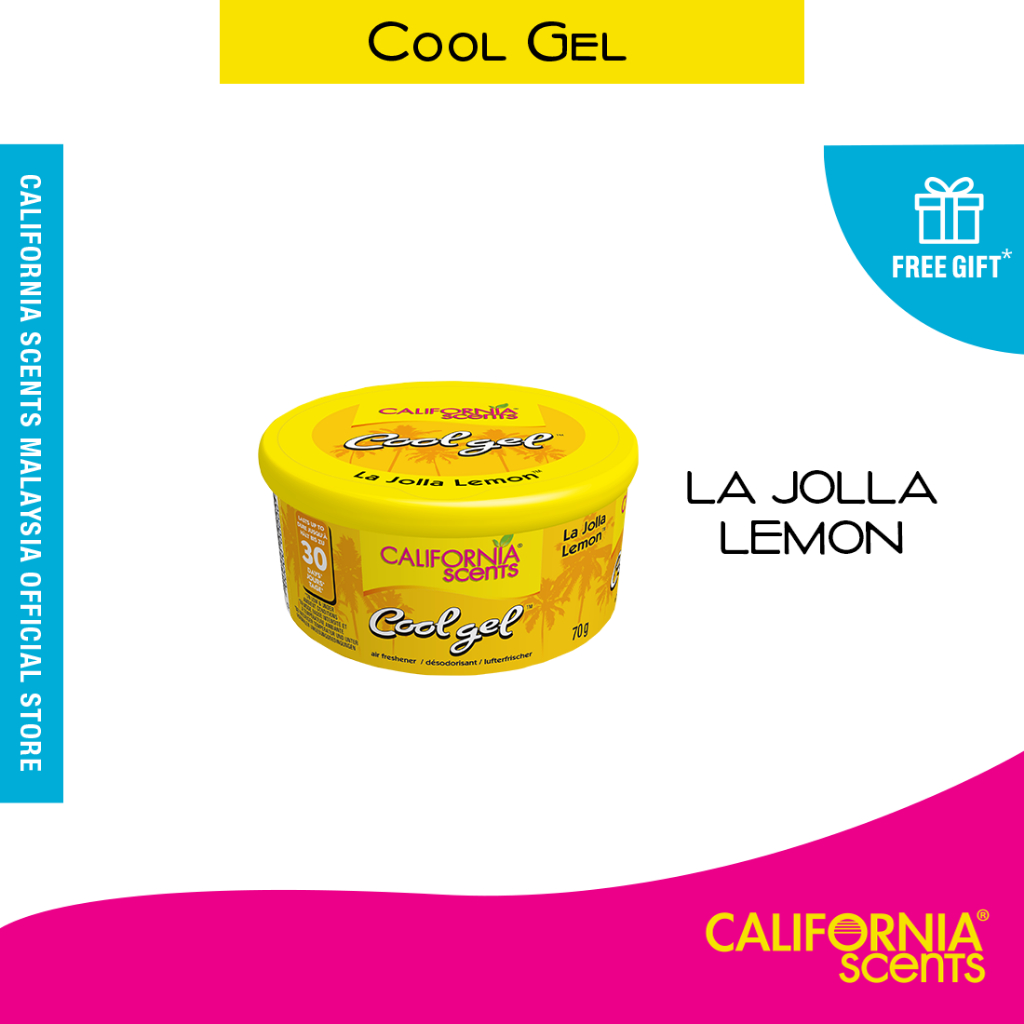 California Scents Cool Gel La Jolla Lemon Car Air Freshener Perfume