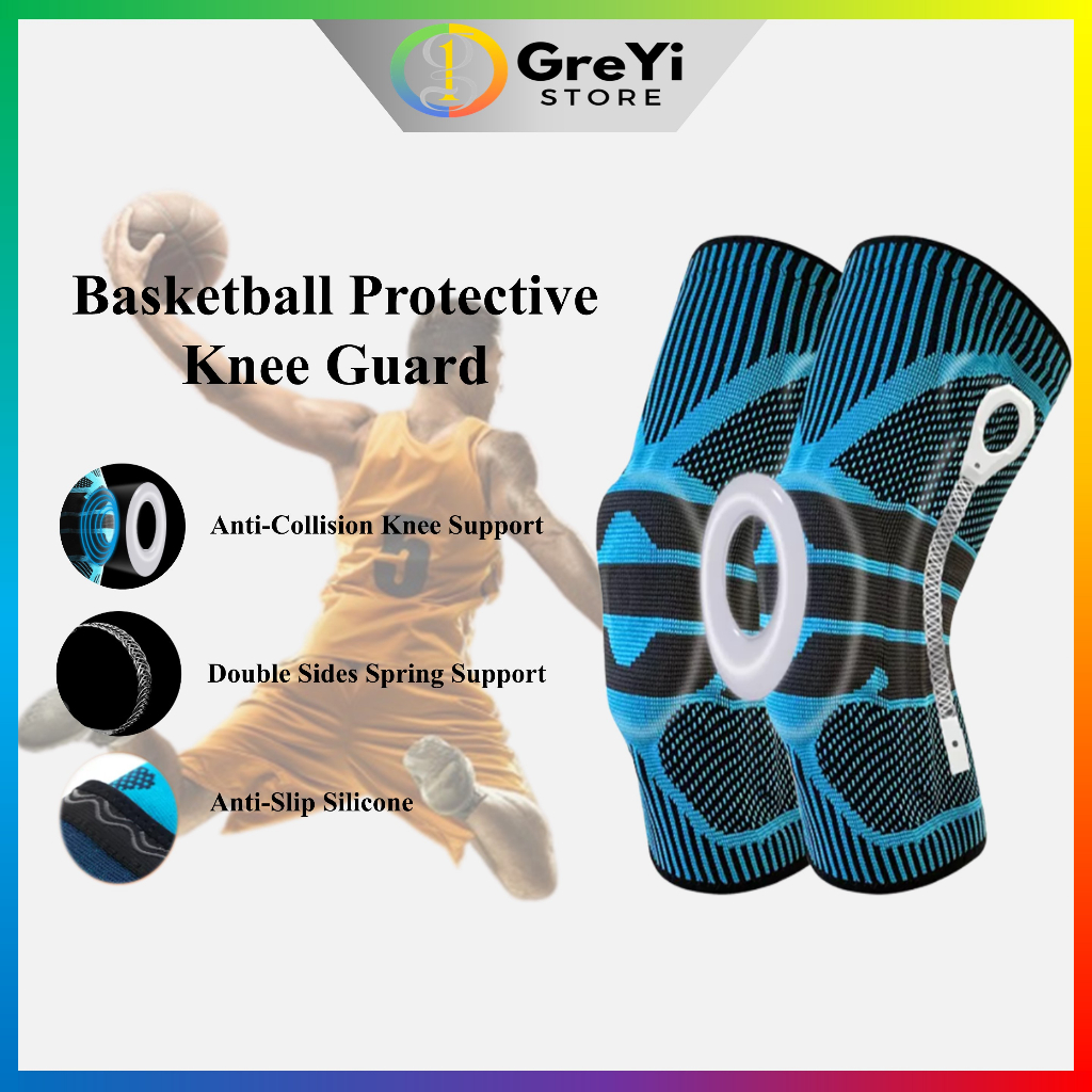 GreYi Knee Support with Silicon pad and Spring Support, Knee Guard ...