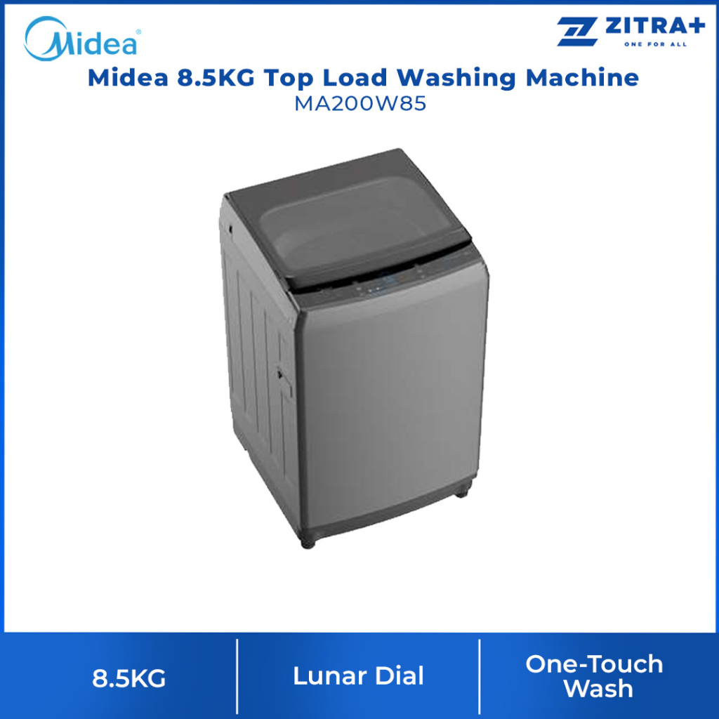 Midea 8.5KG Top Load Washing Machine MA200W85 Ergo Design Soft