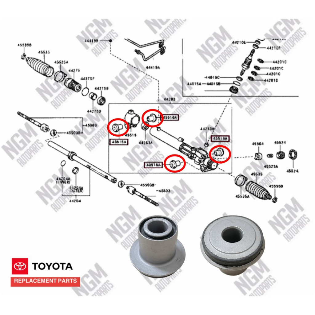 [TOYOTA] CAMRY ACV30 ACV40, VIOS NCP93, ESTIMA ACR30, HARRIRER ACU30 ...