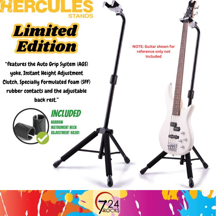 HERCULES stands Hercules GS414BLT Plexi Auto Grip System Single Guitar