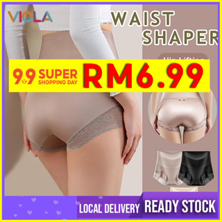 Maniyun High Waist Tummy Control Panties Lace Side Hip Lifter