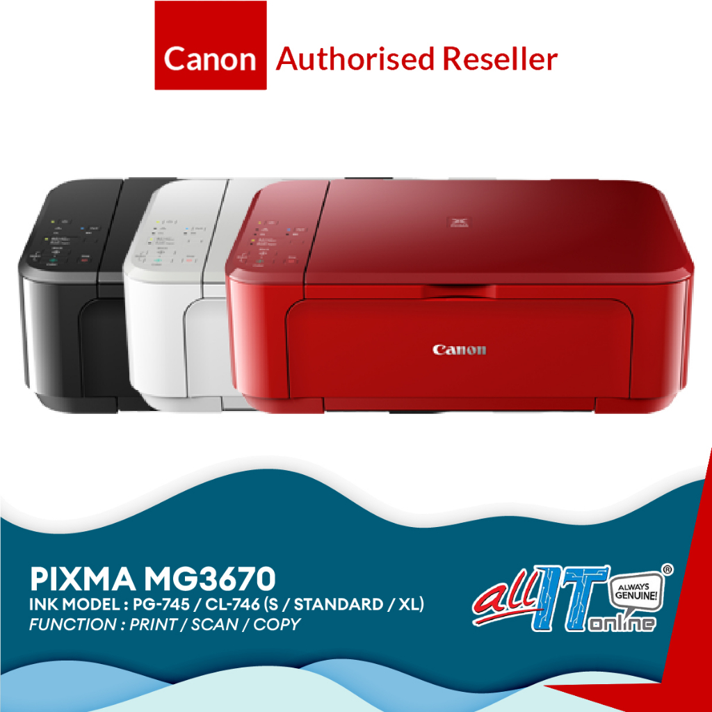 Canon PIXMA MG3670 Wireless Photo Printer AllInOne Printer with Auto