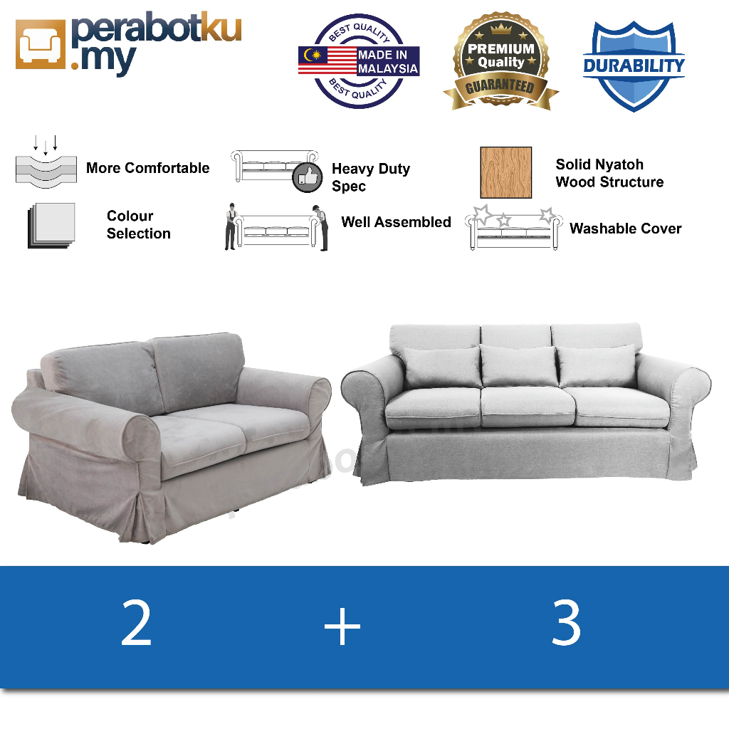 2+3 SOFA SET CLASSY DESIGN / SOFA MALAYSIA MADE / SOFA EXTRA