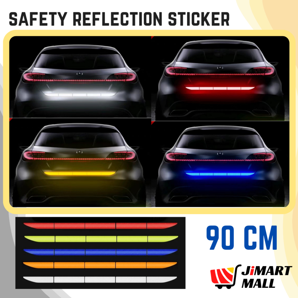SAFETY LIGHT REFLECTION STICKER Universal Warning Door Motor Storage ...