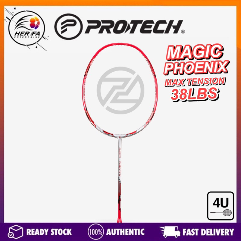 PROTECH Magic Phoenix 4UG1 Badminton Rackets Max Tension 38 LBS ...
