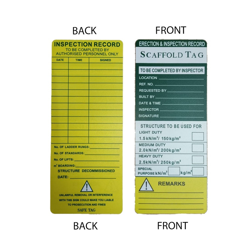 Scaffolding Tag/Scaffolding Replacement Cards Shopee Malaysia