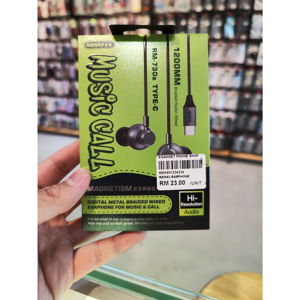 Remax RM-730a Type-C Metal Braided Wired Earphone For Music& Call ...
