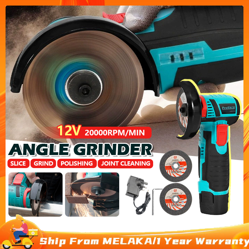 12V Cordless Brushless Mini Angle Grinder Cutting Polishing Angle ...