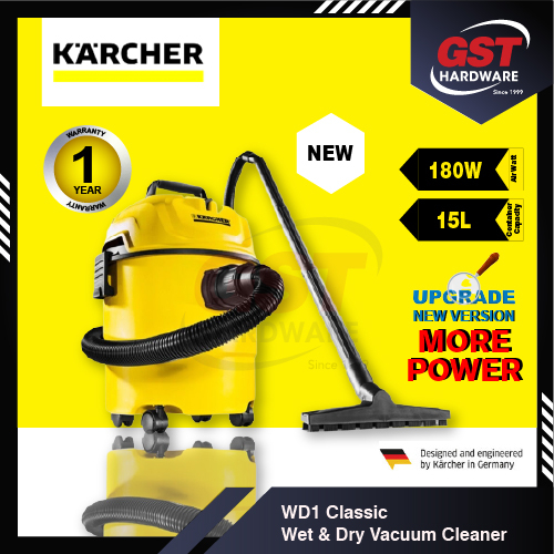 Karcher WD1 Wet & Dry Vacuum Cleaner Karcher Vacuum WD1 Vacum Kereta ...