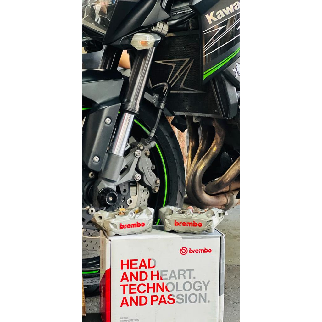 Front Brembo M3 Set Left Right For Kawasaki Z900 / Z800 V1 V2 4Pot Set