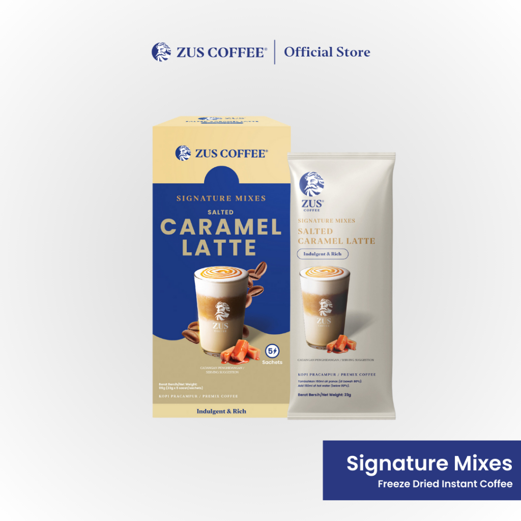 ZUS Signature Mixes Coffee Salted Caramel Latte 5's Shopee Malaysia