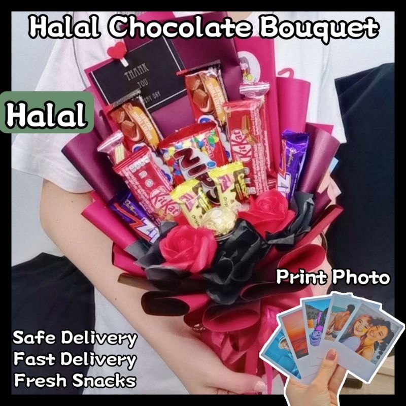 Halal【Ready Stock】 All Chocolate Snack Premium Ferreor Rocher Bouquet ...