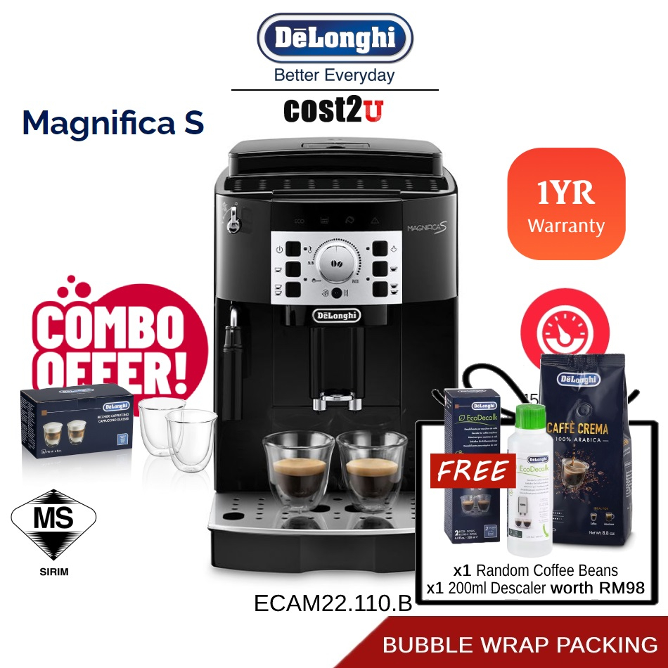  De'Longhi Magnifica S ECAM22.110.B, Coffee Maker with