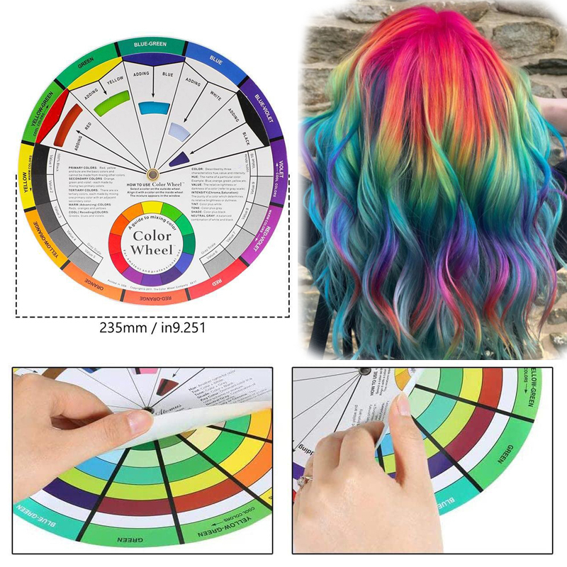 Palette Color Wheel Hair Dye Color Mixing Color Theory for Salon  Professional Color Designers Use(23.5cm)