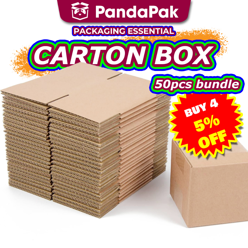 PANDAPAK 50PCS Packaging Box Carton Box Gift Box Kotak Hantaran 盒子