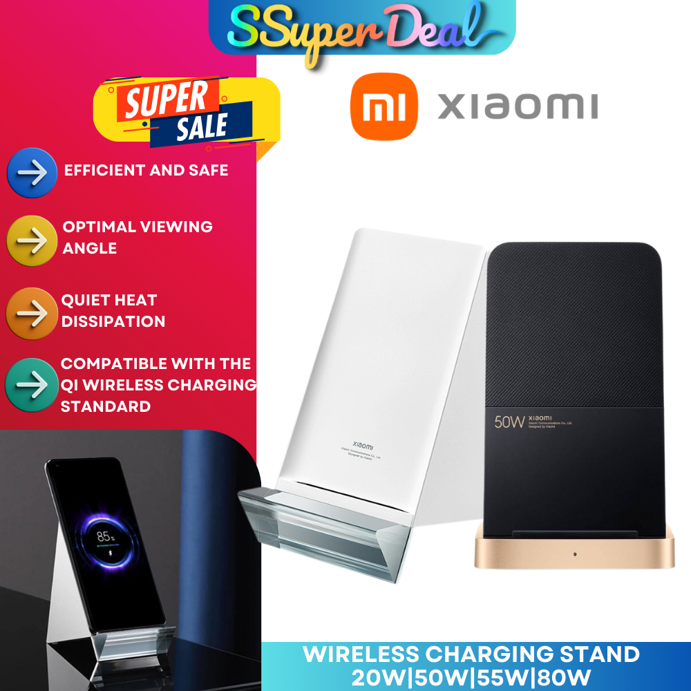 Xiaomi Mi 80W | 55W | 50W | 30W | 20W Wireless Charging Stand Universal ...
