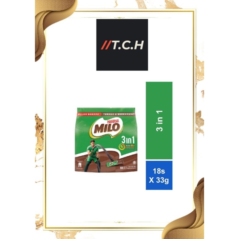 Nestle Milo 3 In 1 Activ Go 33g X 18s Shopee Malaysia