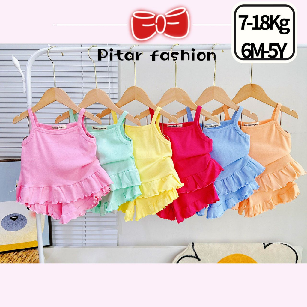 SINGLET SET BABY GIRL 6M-5YEARSUMMERWEAR GIRL FASHION | Shopee Malaysia