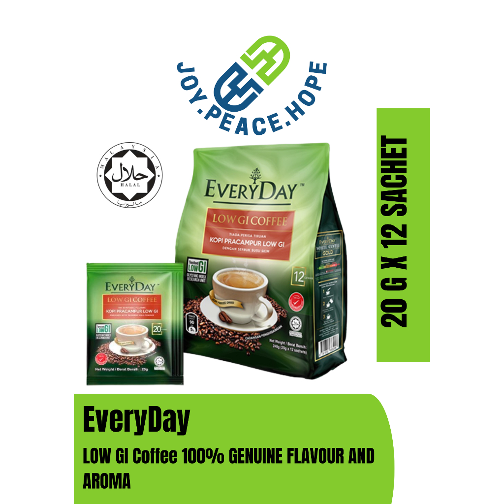 EveryDay LOW GI Coffee 20g x 12's ( Diabetic Friendly) | Shopee Malaysia