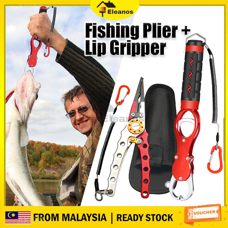 Fishing Lip Gripper Fish Plier Hand Grip Portable Aluminum Alloy