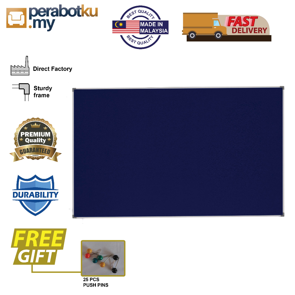 Aluminium Frame Velvet Notice Board 4' x 8' Wall Notice Board variety