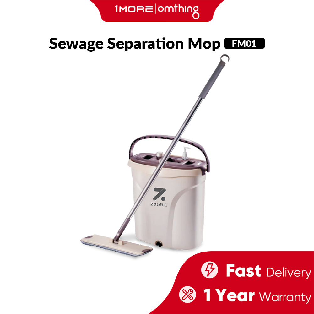 ZOLELE FM01 Flat Mop With Bucket Dirt Separation And Washing Integrated