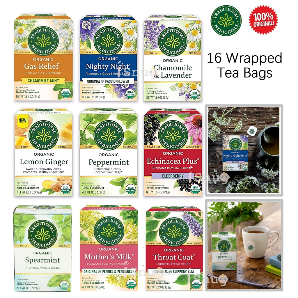 Traditional Medicinals Tea Bags Spearmint / Mother's Milk / chamomile