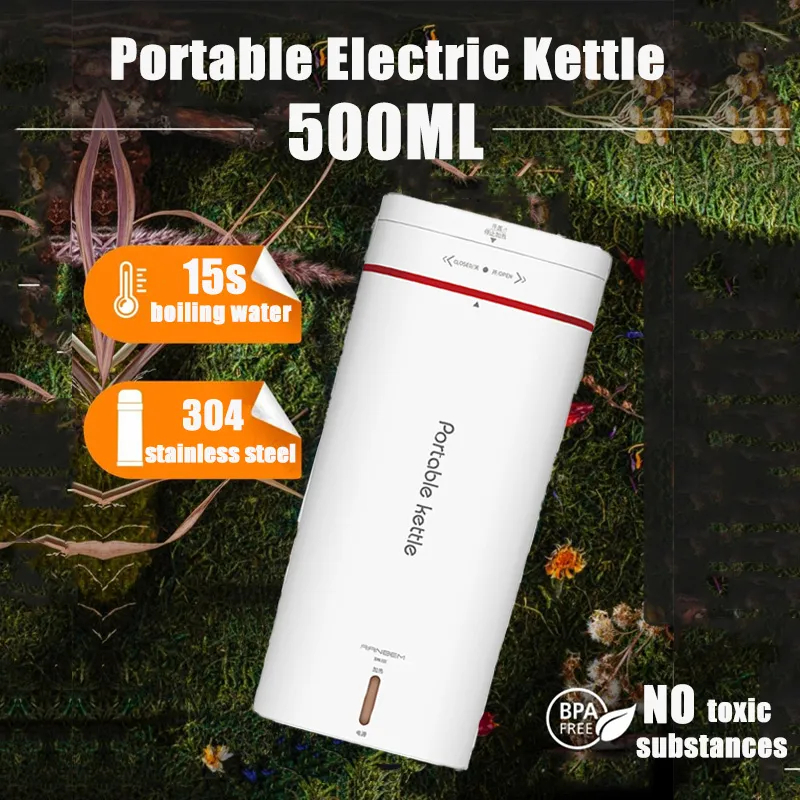 500ml Mini Portable Electric Kettle 304 Stainless Steel Mini