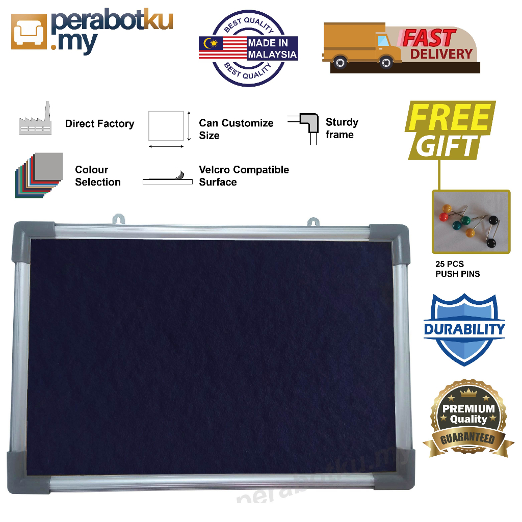 Aluminium Frame Velvet Notice Board Wall Notice Board for Office