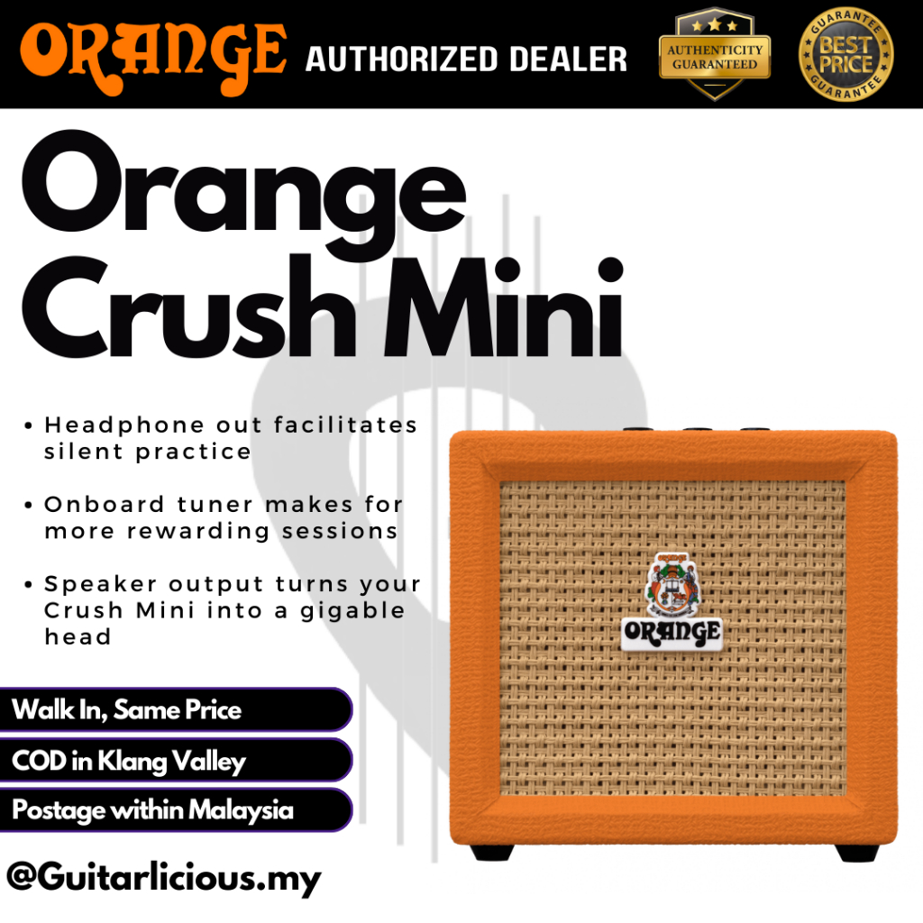 ORANGE Crush Mini 3watt Micro Combo Amplifier Speaker ( Crush3 / Crush3 / 3w / CrushmIni