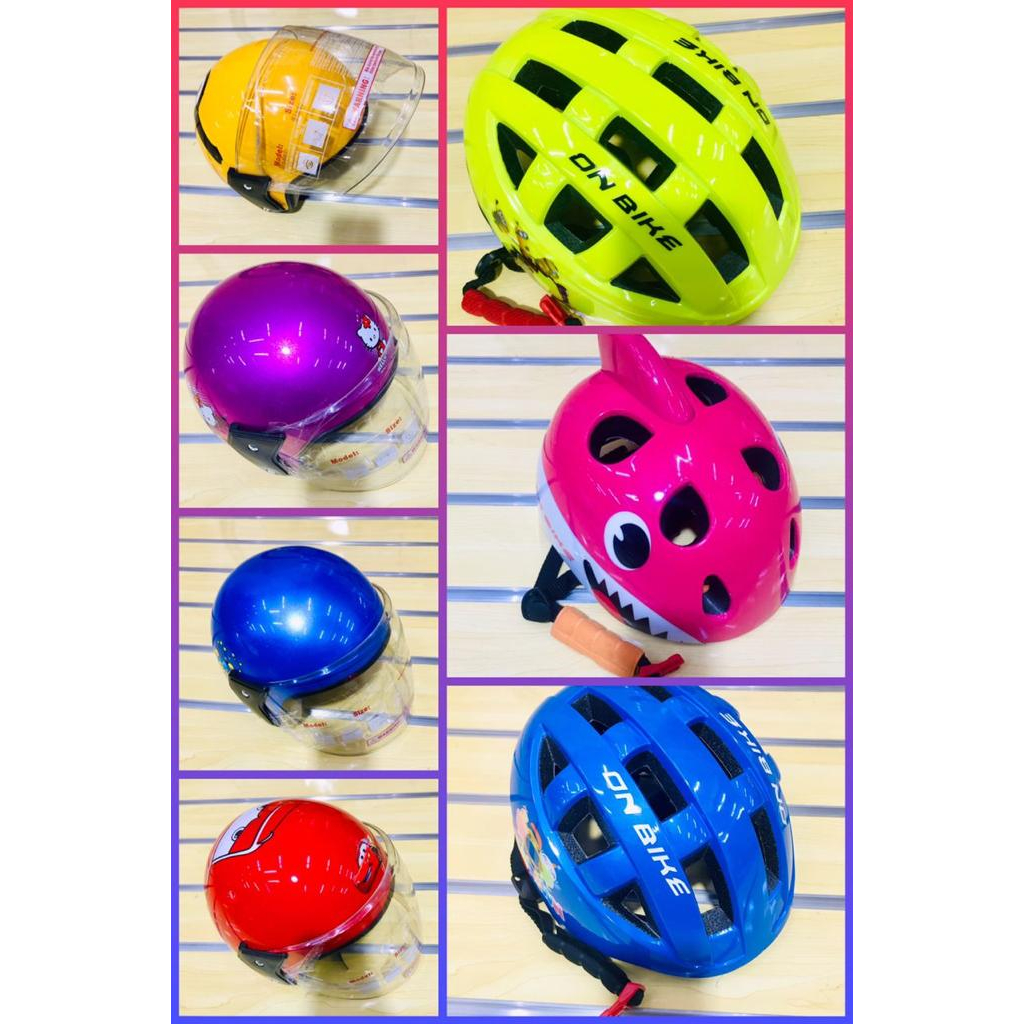 Helmet Budak / Helmet / Helmet Basikal / Topi Budak / BABY SHARK HELMET