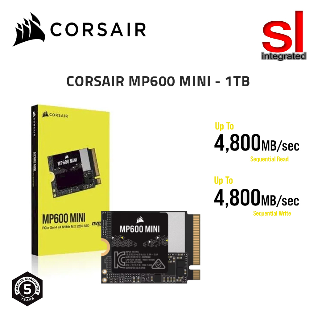 Corsair MP600 MINI NVMe PCIe Gen4 M.2 2230 SSD - 1TB/2TB | Shopee