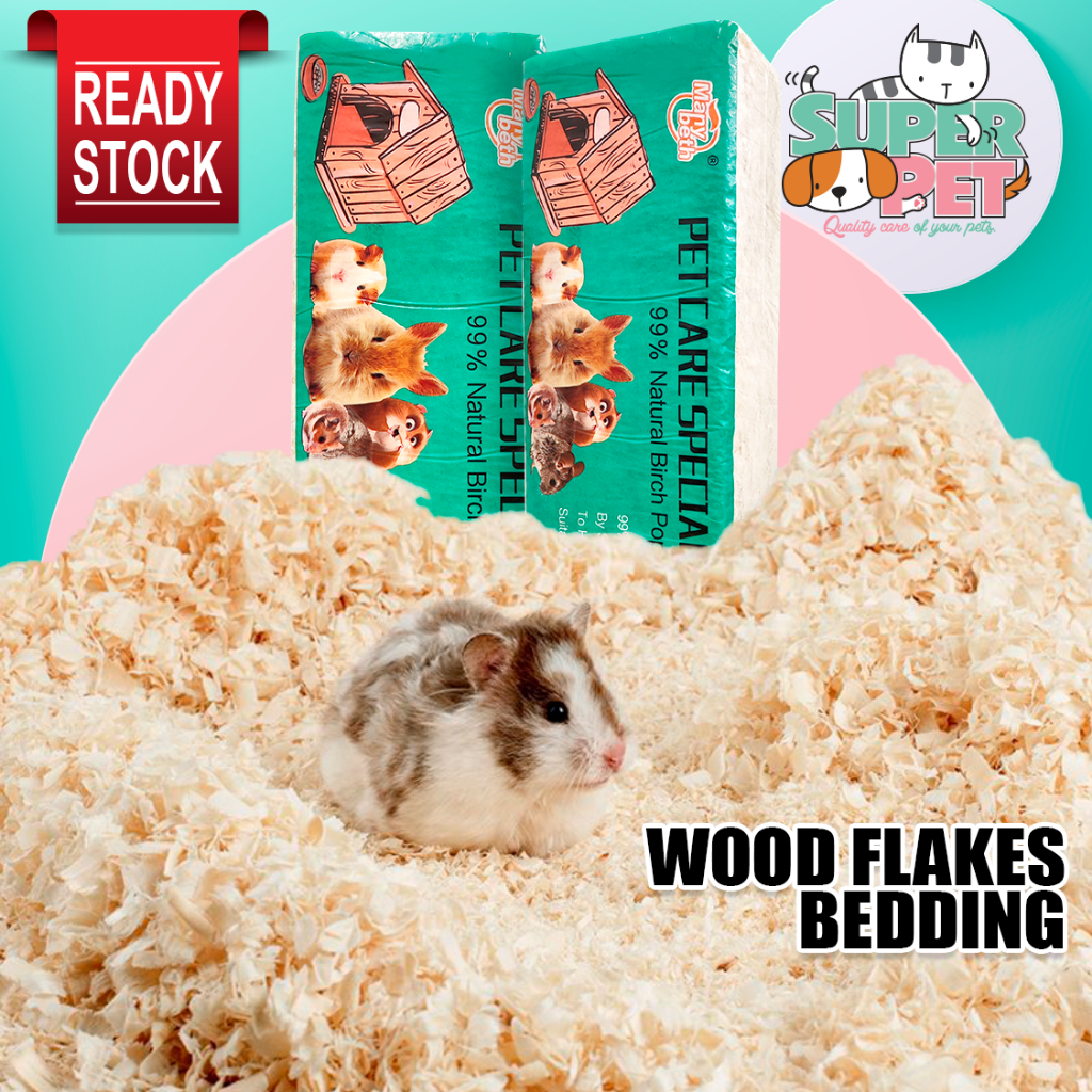 Hamster Bedding 1KG Wood Flakes Pet Care Special Sawdust Natural Pet