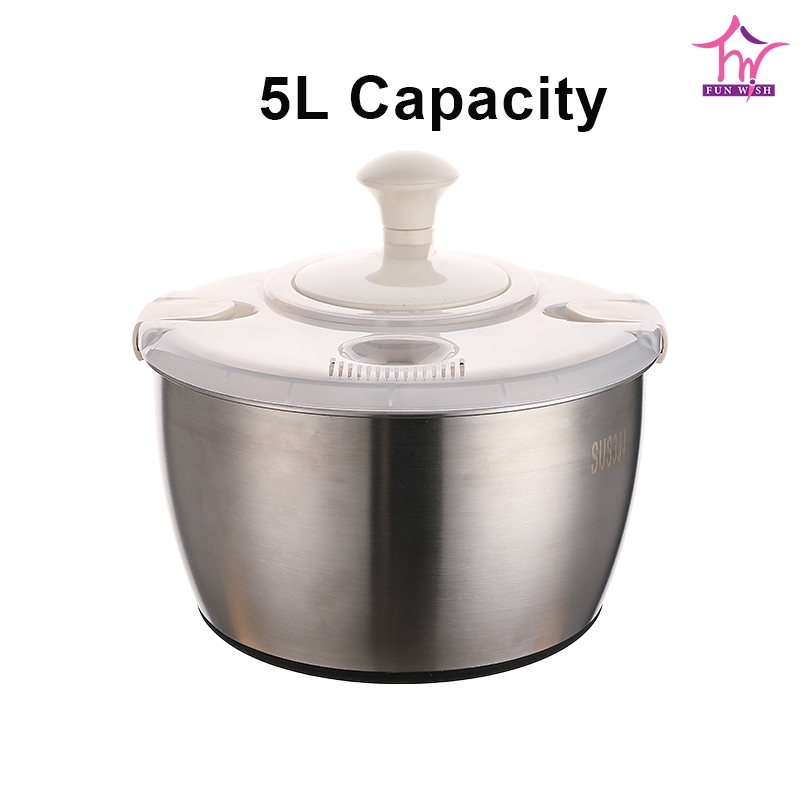 Salad Spinner, Lettuce Spinner Fruits and Vegetables Dryer Ease for Tastier Salads and Faster