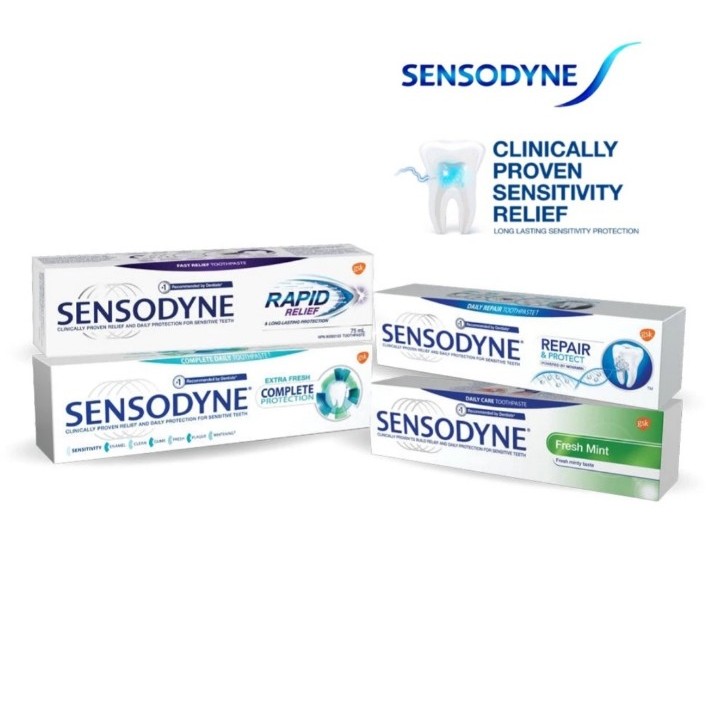 Twin Pack Sensodyne 24/7 Whitening Sensitive Sensitivity Protection Gum ...