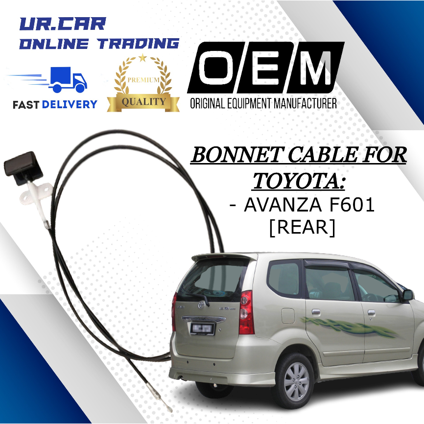 TOYOTA AVANZA F601 BONNET CABLE REAR (BELAKANG) PREMIUM QUALITY PRODUCT ...