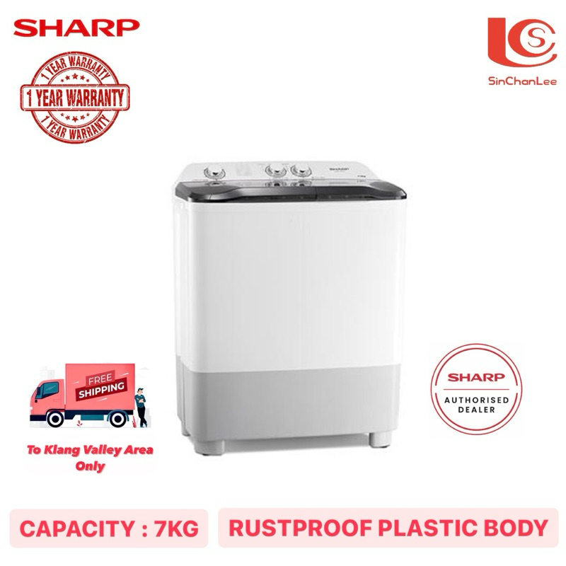 [FREE DELIVERY KLANG VALLEY] SHARP SEMI-AUTO WASHING MACHINE 7KG/10KG ...