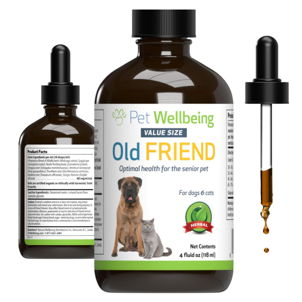 Pet Wellbeing Old Friend Value Size for Senior Dogs & Cats Natural