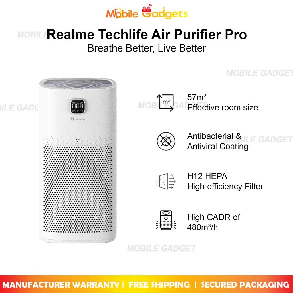 realme Techlife Air Purifier Pro | Original Malaysia New Set | Shopee ...